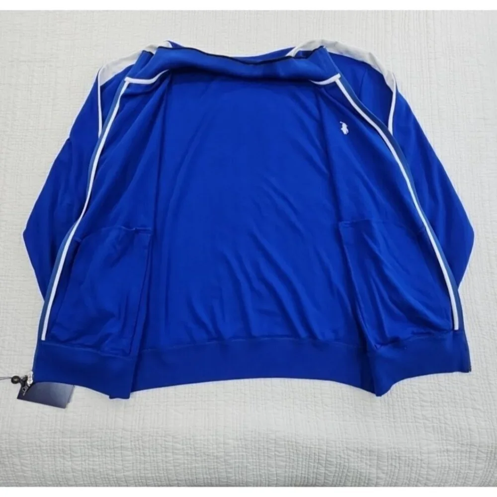 Polo Ralph Lauren Full Zip Jacket‎ Men's XLT NWT Blue White Pony Logo MSRP $125